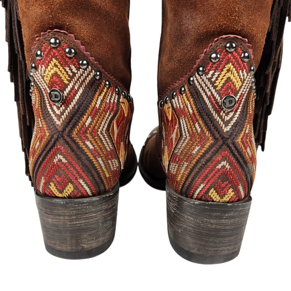 Old Gringo Double D Ranch Dream Weaver Suede Leather Western Boot Womens Size 10 - Picture 11 of 16